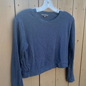 *RARE* Navy blue brandy Melville cropped sweater